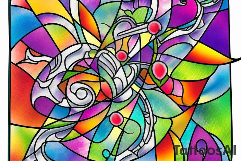 Stain glass window tattoo idea
