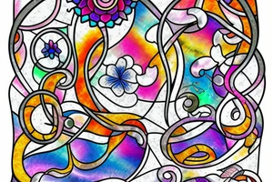 Stain glass window tattoo idea