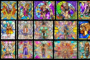 Stain glass window tattoo idea