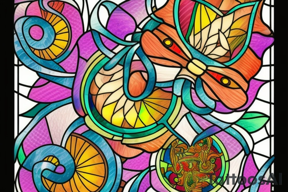 Stain glass window tattoo idea