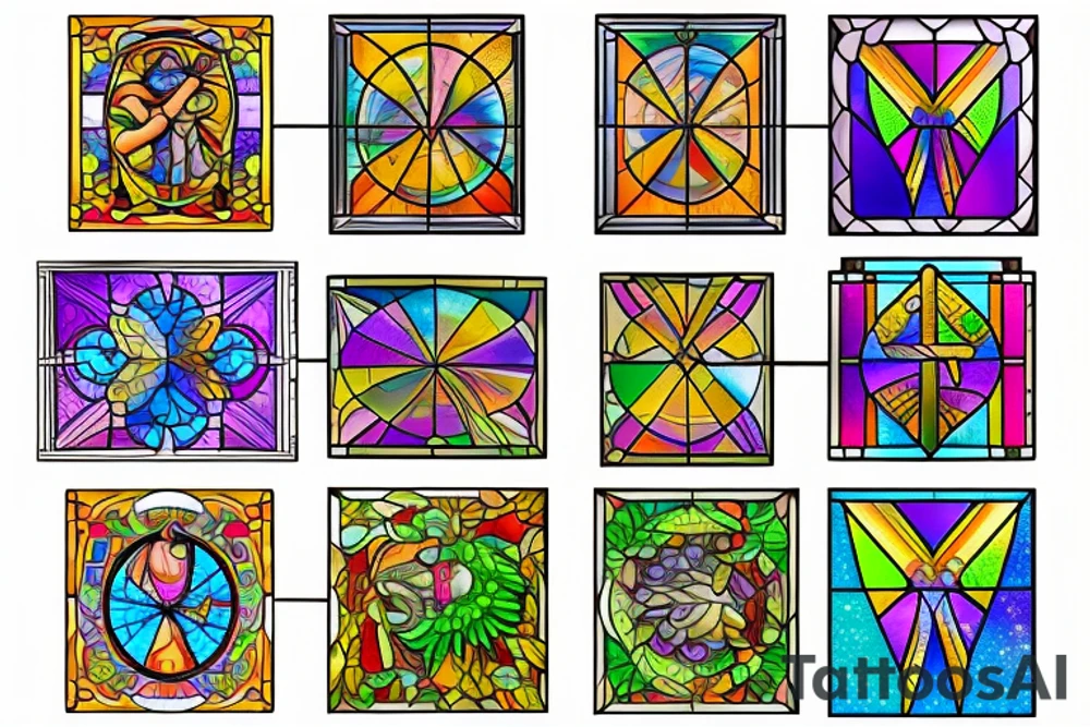 Stain glass window tattoo idea
