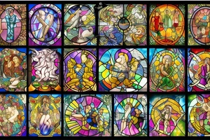Stain glass window tattoo idea
