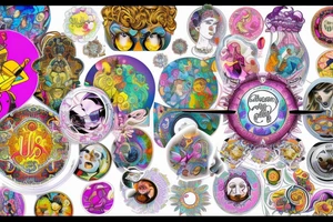 Circular ornate mirror tattoo idea