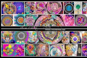 Circular ornate mirror tattoo idea