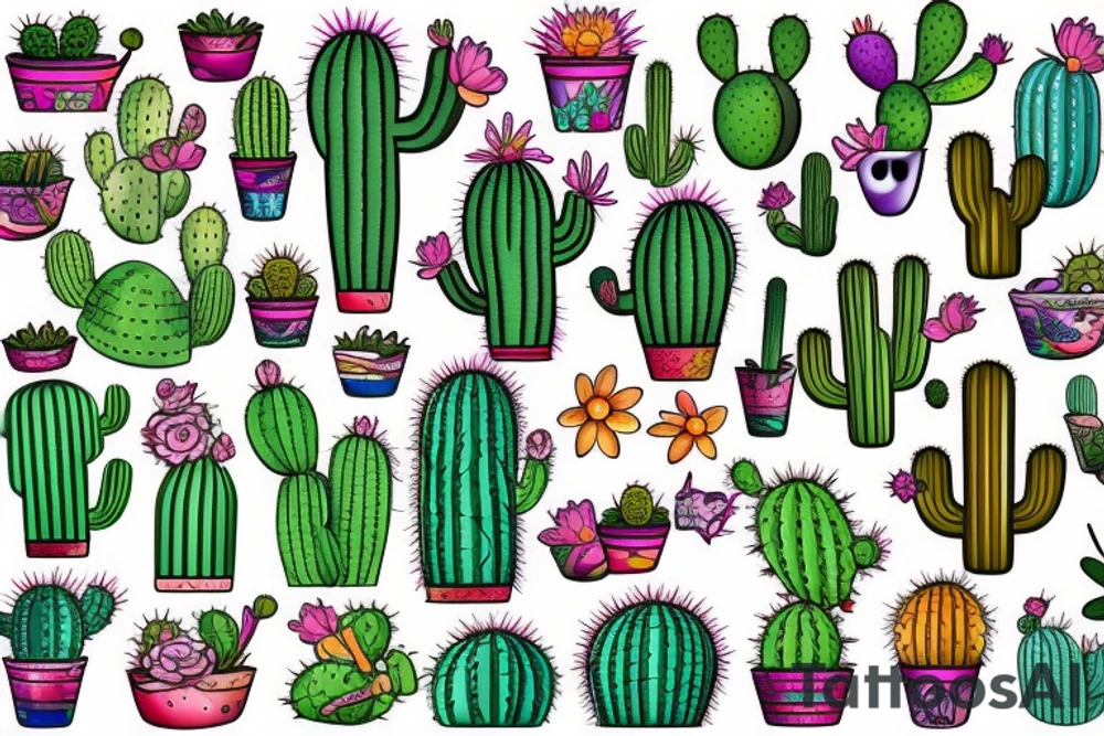 Cactus tattoo idea