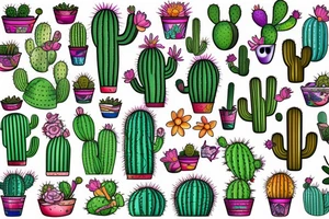 Cactus tattoo idea