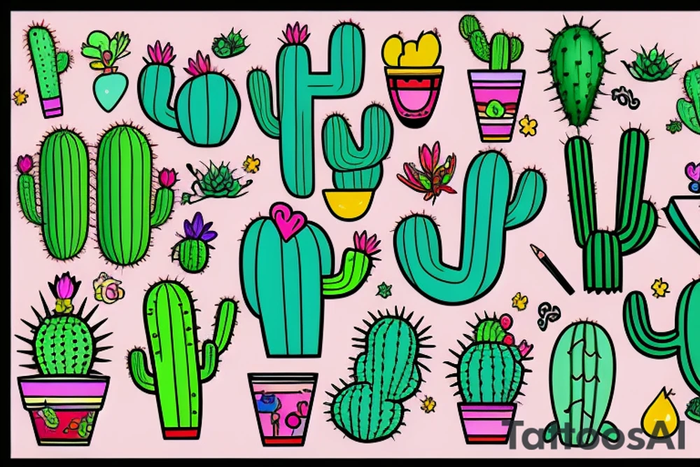 Cactus tattoo idea