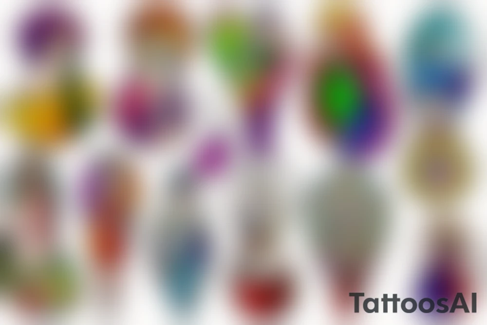 Stained glass woman tattoo idea
