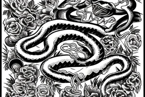 Snake, American traditional tattoo idea