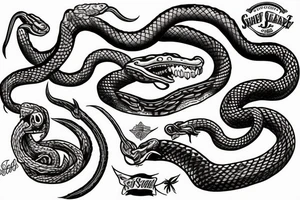 Snake, American traditional tattoo idea