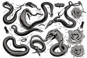 Snake, American traditional tattoo idea