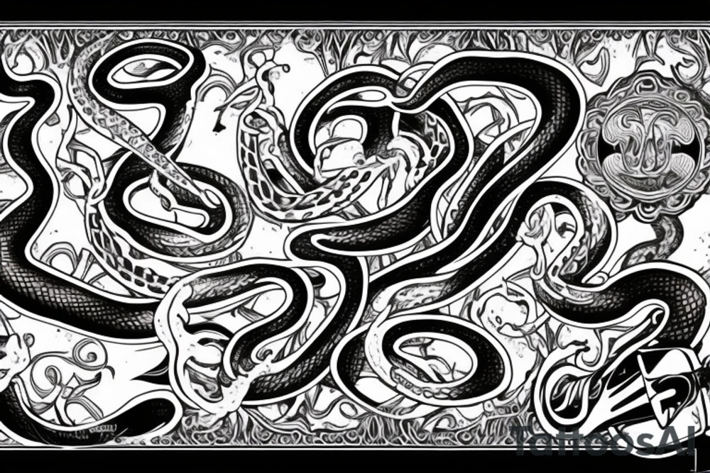 Snake, American traditional tattoo idea