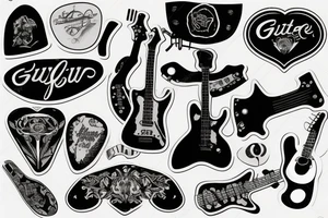 A guitar pick tattoo idea