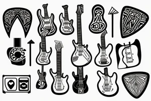 A guitar pick tattoo idea