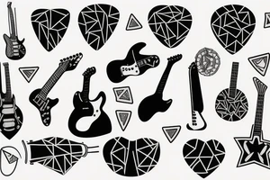 A guitar pick tattoo idea