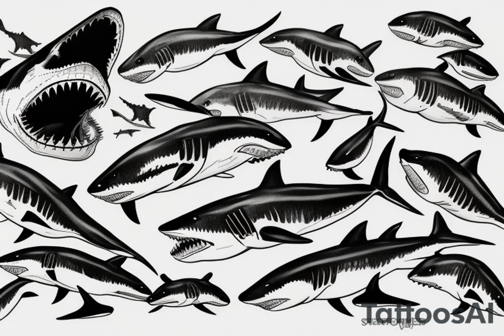 Great white shark tattoo idea