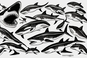 Great white shark tattoo idea