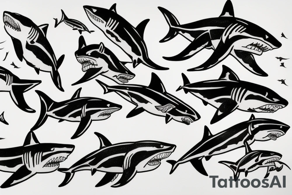 Great white shark tattoo idea