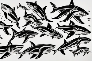 Great white shark tattoo idea