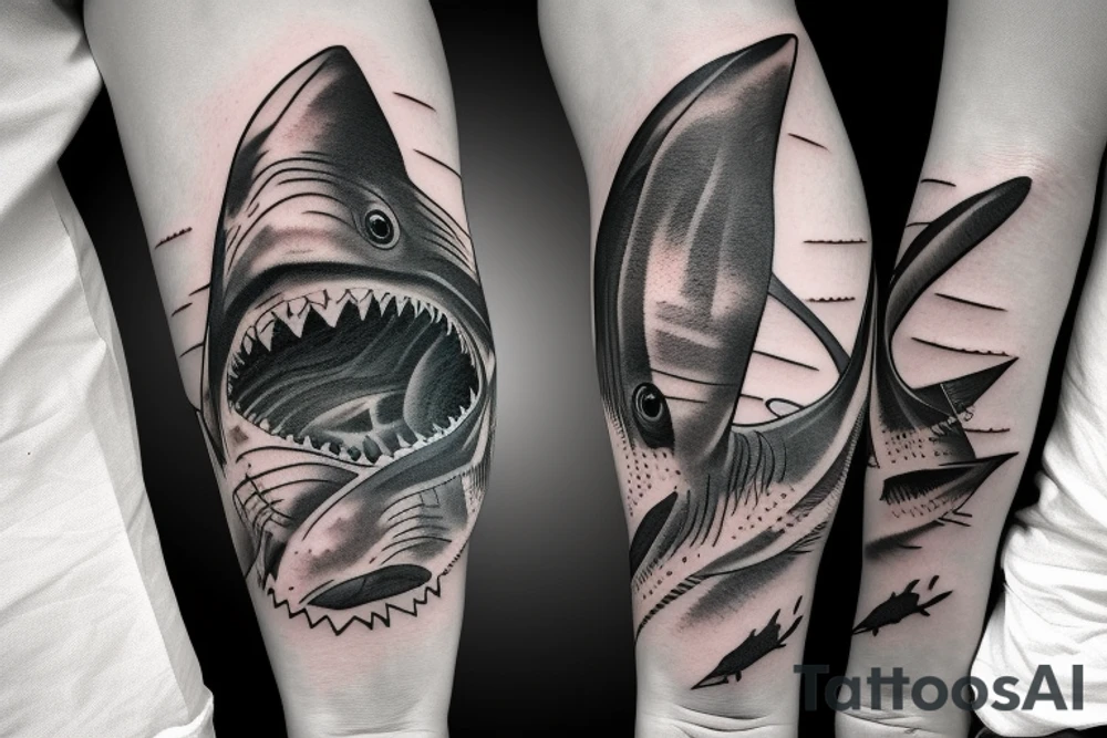 Great white shark tattoo idea