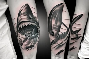 Great white shark tattoo idea