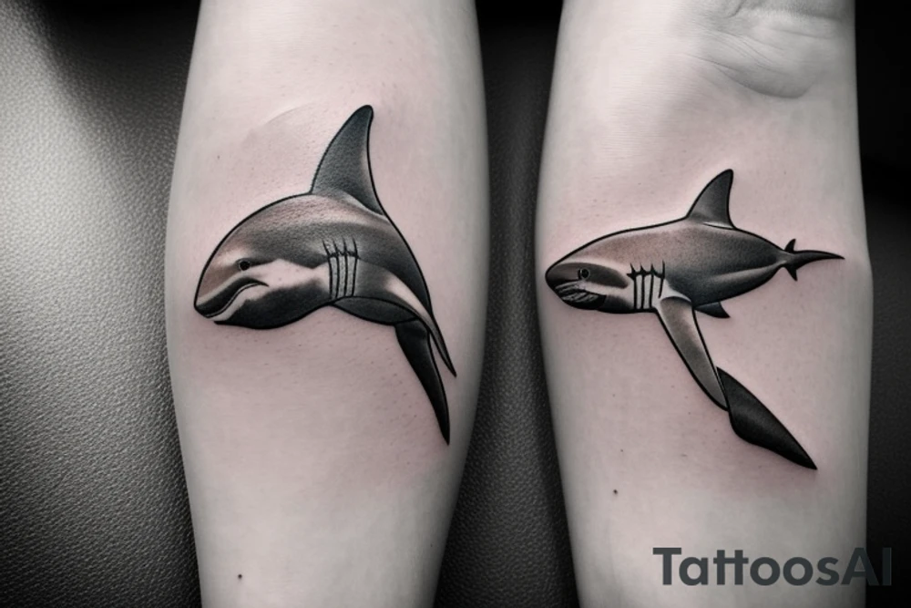 Great white shark tattoo idea