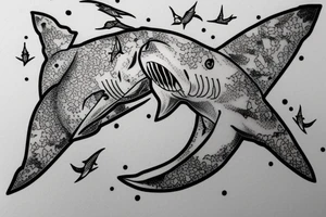 Great white shark tattoo idea