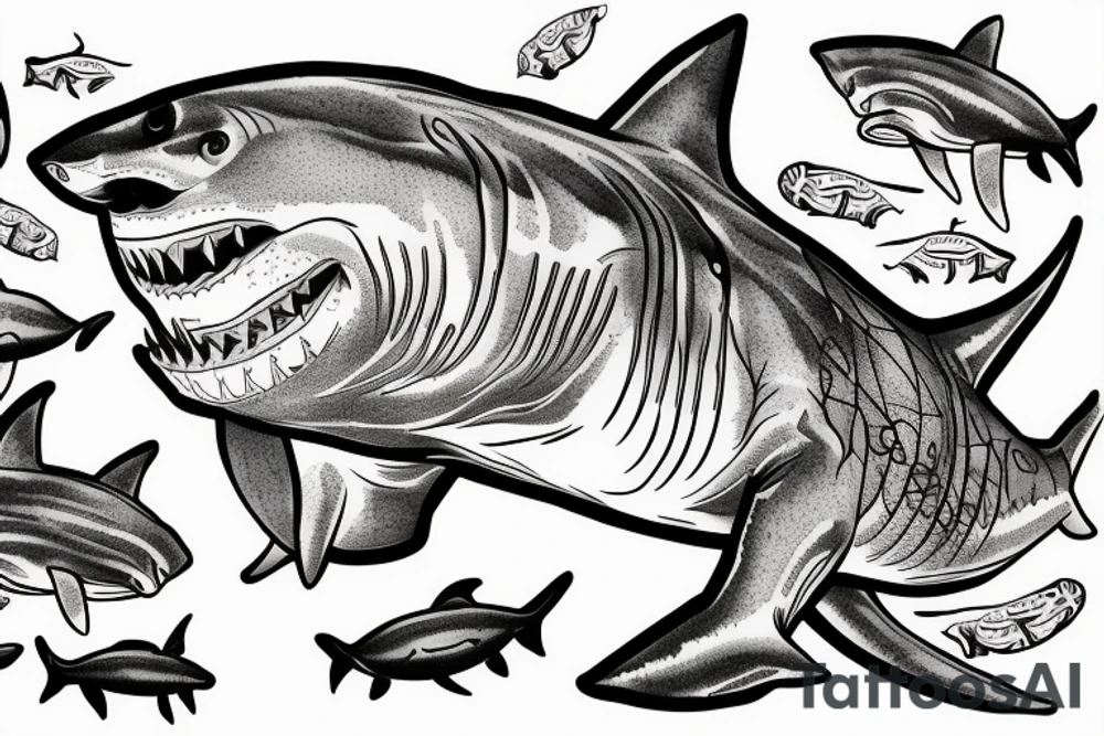 Great white shark tattoo idea