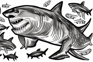 Great white shark tattoo idea