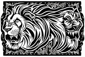 Hedges cut into lion from “The Shining” tattoo idea