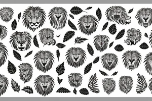 Leafy hedges shaped like a lion tattoo idea