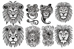 Hedgerow shaped like a lion tattoo idea