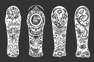 Dress with stars tattoo idea