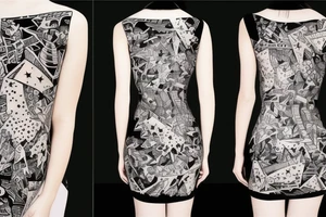 A Dress with stars fabric tattoo idea