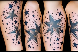 A Dress with stars fabric tattoo idea