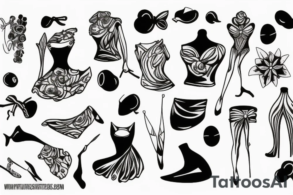 Empty dress tattoo idea
