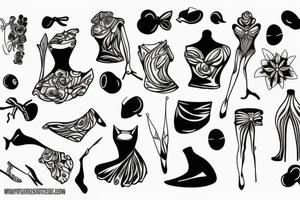 Empty dress tattoo idea