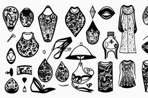 Empty dress tattoo idea
