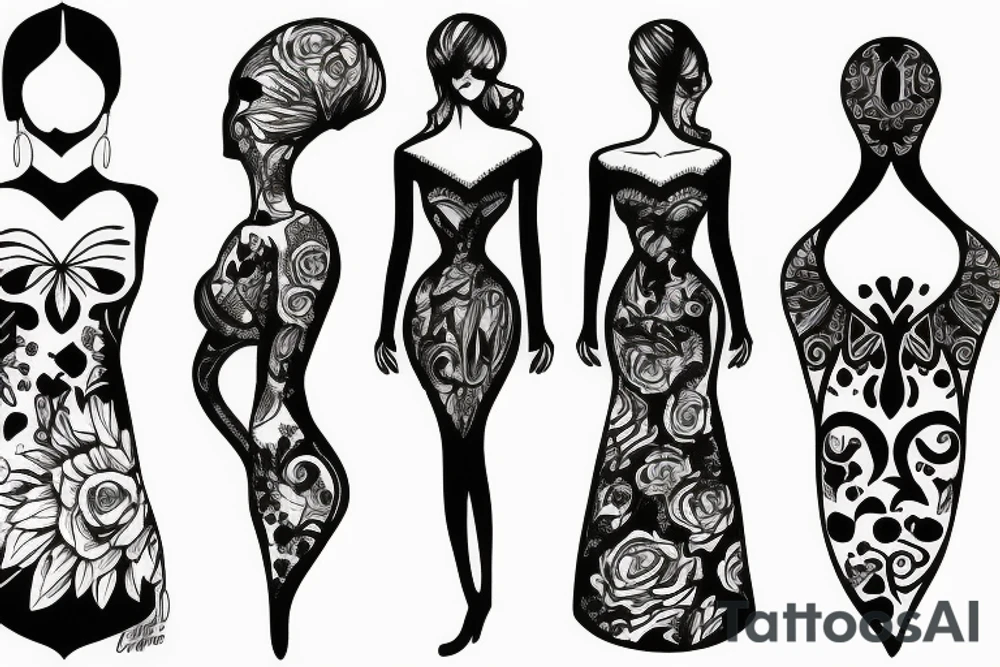 Empty dress tattoo idea