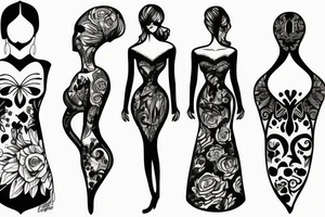 Empty dress tattoo idea
