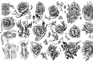 Dress outline tattoo idea