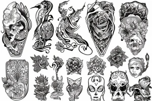Dress outline tattoo idea