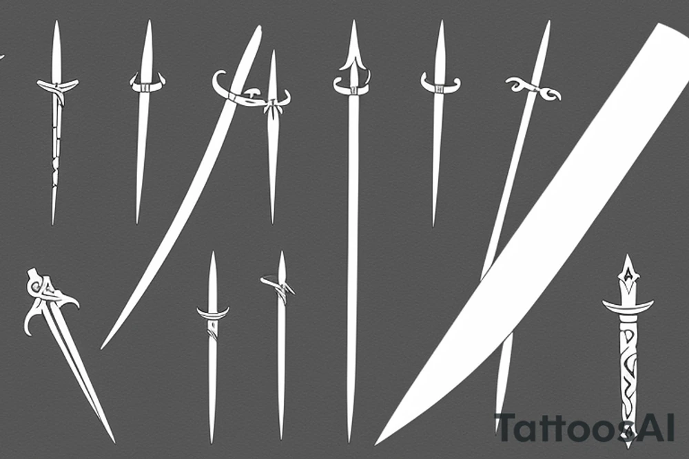 Arya stark’s needle sword tattoo idea