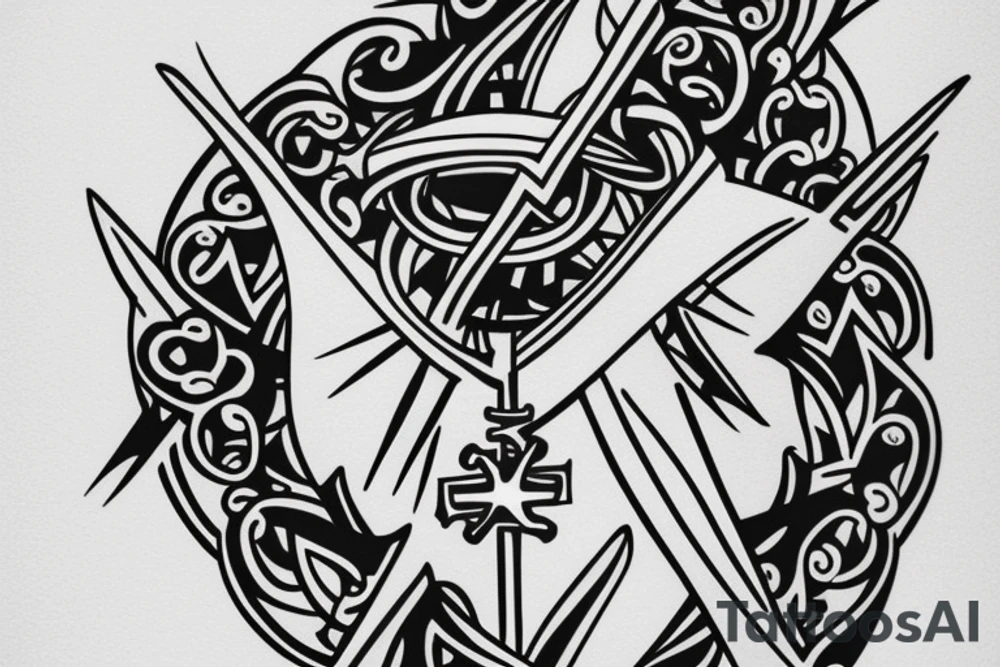 Religious cross, “familia” tattoo idea