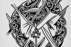 Religious cross, “familia” tattoo idea