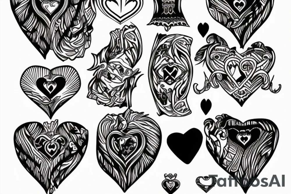 King of hearts card tattoo idea