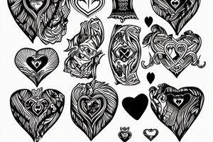 King of hearts card tattoo idea