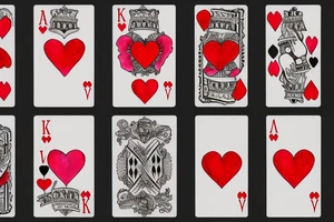 Cross, “king of hearts”  card tattoo idea