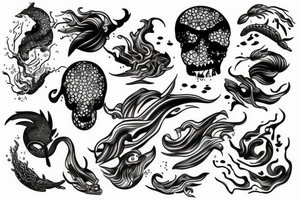 Ocean storm tattoo idea
