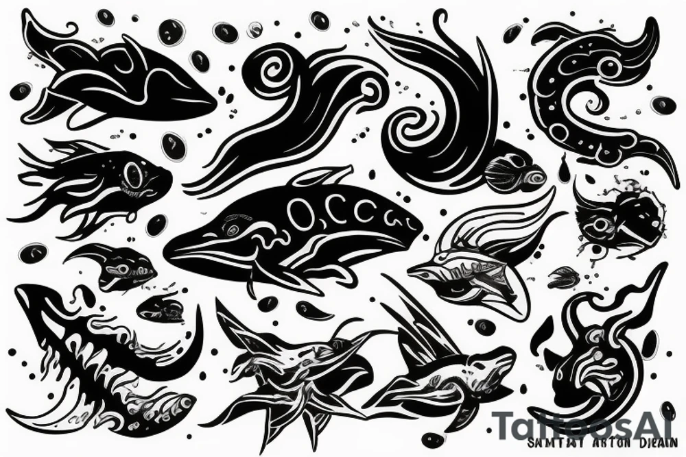 Ocean storm tattoo idea